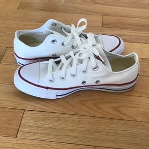 White Converse Worn Once! Great Condition